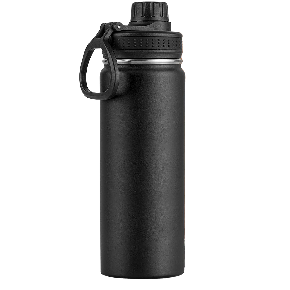JoyJolt 22 oz. Black Vacuum Insulated Stainless Steel Water Bottle