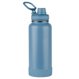 32oz Insulated Water Bottle with Straw Lid Matching Color Cap and Rubber Boot