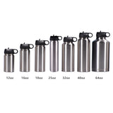 22 oz Stainless Steel Double Wall Vacuum Insulated Wide Mouth Bottle with Leakproof Lid