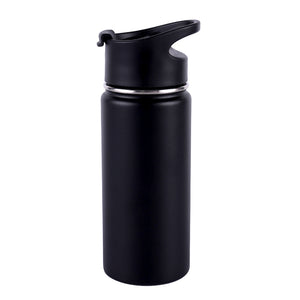 16 oz Stainless Steel Double Wall Vacuum Insulated Wide Mouth Bottle with Leakproof Lid