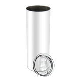 20oz Sublimable Straight Skinny Stainless Steel Tumbler & Plasitc Straw