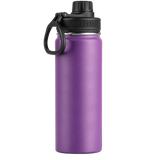 22 oz Stainless Steel Double Wall Vacuum Insulated Wide Mouth Bottle with Leakproof Lid