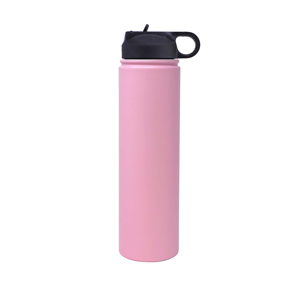Xwq Drinking Bottle Easy to Clean Portable Handle Square Shape Leakproof Office Water Bottle for Outdoor, Size: 550 mL, Pink