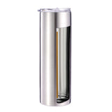 30oz Straight Skinny Stainless Steel Tumbler & Plasitc Straw