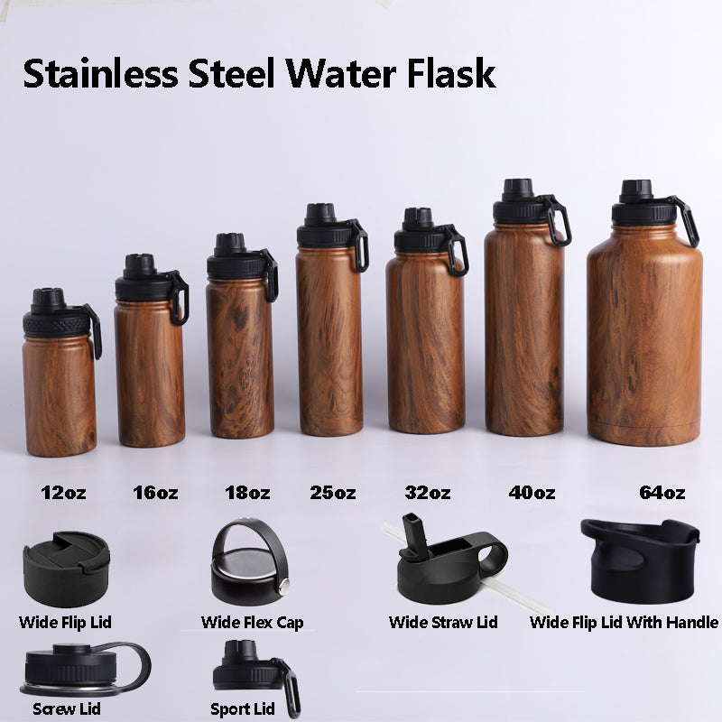 Wide Mouth Sport Thermos, 25 oz/40 oz Double Wall Stainless Steel Water  Bottle