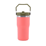 20oz stainless steel metal double wall vacuum beer tumbler travel water bottle insulated coffee tumbler with lid straw
