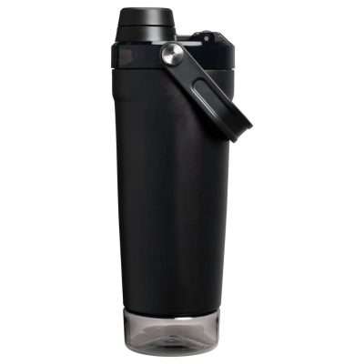 500ml Wholesale Premium Insulated Sports Bottle with clear storage base in black