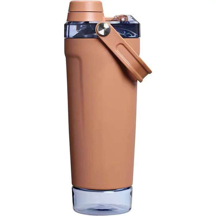 500ml vacuum flask with clear storage base in brown