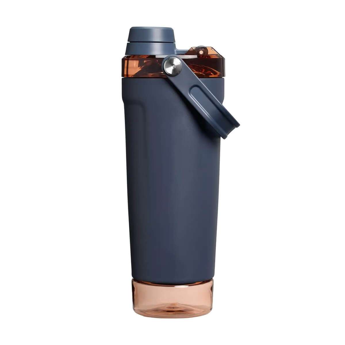 500ml vacuum flask with clear storage base in navy blue