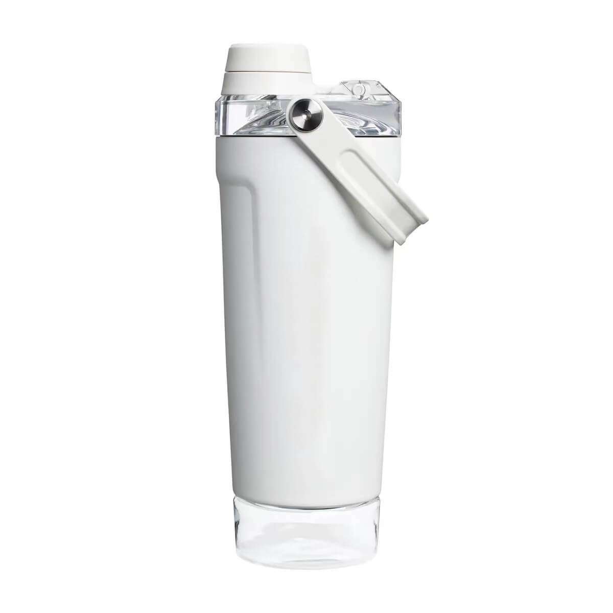 500ml vacuum flask with clear storage base in white