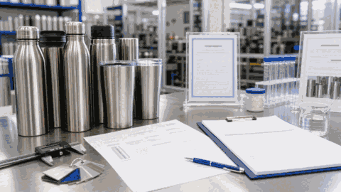 Stainless steel drinkware compliance documents and QC preparation