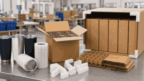 FBA packaging for stainless steel drinkware with protective cartons